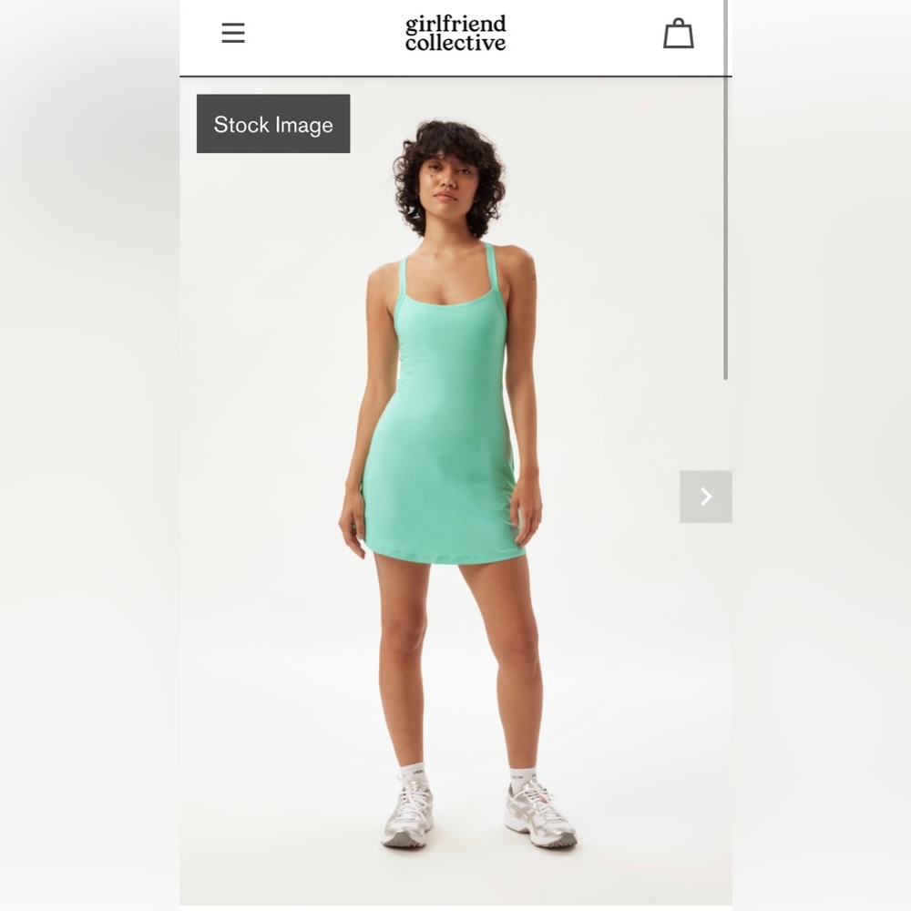 Girlfriend Collective Breeze RIB Bea Banded Dress - Size L
